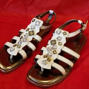 Carlos White Sandals